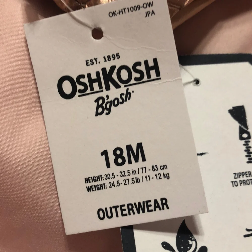 🐳Oshkosh Bgosh NWT size18M Rain Jacket ☔️